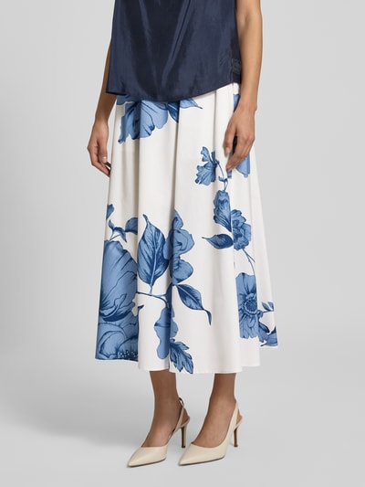 Oui Midirock mit gelegten Falten Hellblau 4