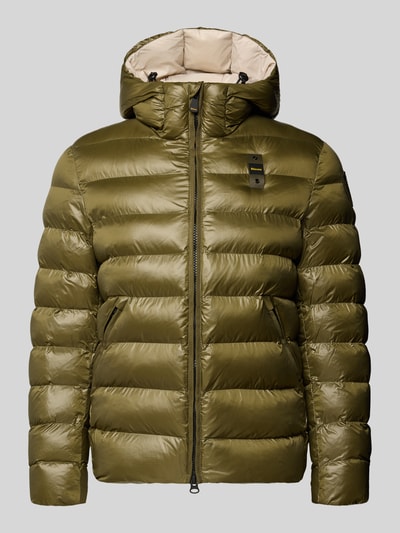 Blauer USA Steppjacke mit Zweiwege-Reißverschluss Modell 'ADAMS' Oliv 1