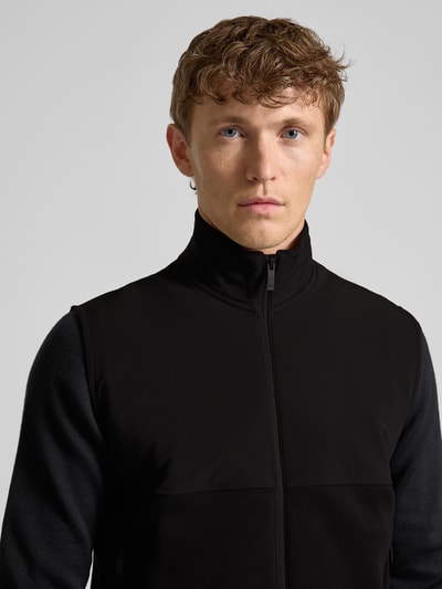 ARMANI EXCHANGE Kamizelka z dzianiny dresowej z zamkiem błyskawicznym dwustronnym model ‘FELPA’ Czarny 3