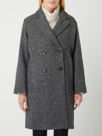 Weekend Max Mara Wollmantel mit Fischgrat-Dessin Modell 'Stiria' Marine 4