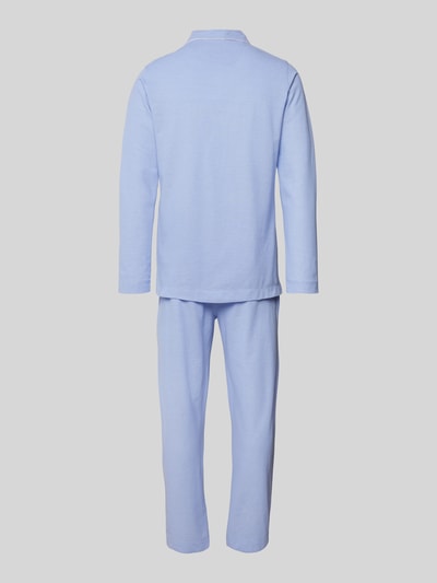 Polo Ralph Lauren Underwear Slim Fit Pyjama mit Brusttasche Hellblau 3