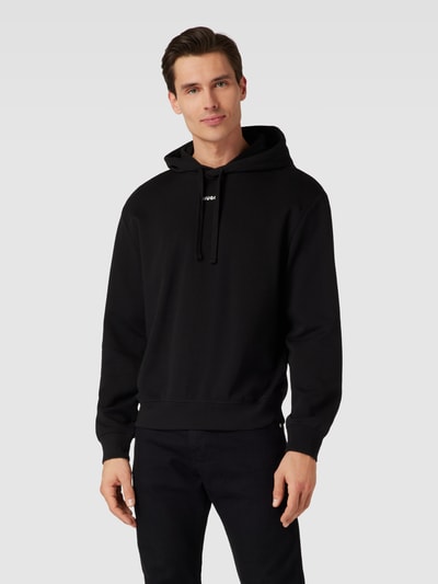 HUGO Hoodie mit überschnittenen Schultern Modell 'Dapo' Black 4