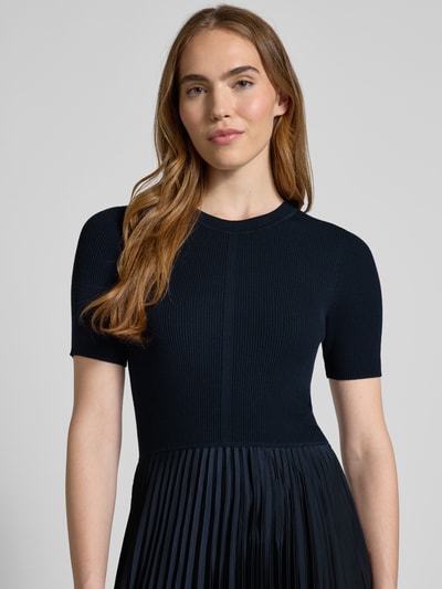 BOSS Nauwsluitende midi-jurk van viscosemix, model 'FADRIDI' Marineblauw - 3