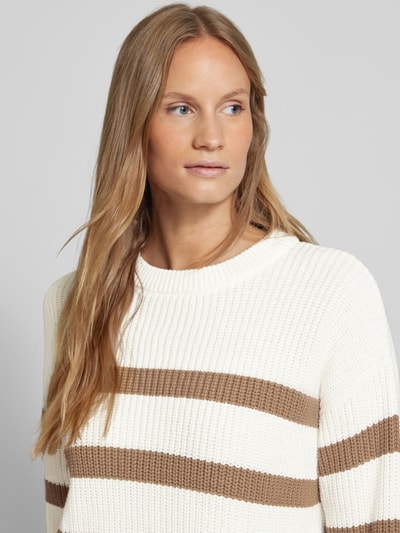 Selected Femme Strickpullover mit überschnittenen Schultern Modell 'BLOOMIE' Cognac 3