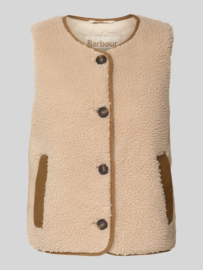 Barbour Regular fit outdoor-bodywarmer met teddybont, model 'LUCIANA' Beige - 2
