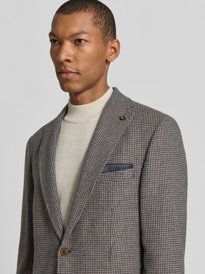Carl Gross marynarka na 2 guziki o kroju slim fit z mieszanki wełny model 'Tedrick' Ciemnoniebieski 3