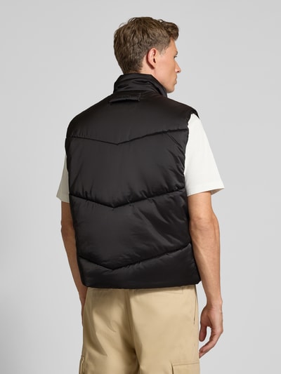 HUGO Regular Fit Steppweste aus wattiertem Satin Modell 'BEROLINO' Black 5