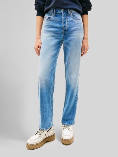 Tommy Jeans Straight Fit Jeans aus Baumwoll-Mix Modell 'LAYLA' Blau 4