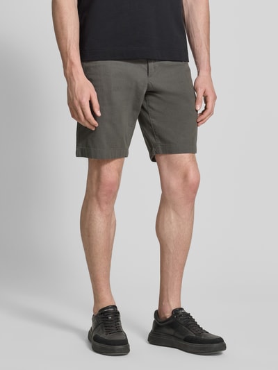 Marc O'Polo Slim Fit Shorts aus Baumwoll-Mix Modell 'SALO' Dunkelgrau 4