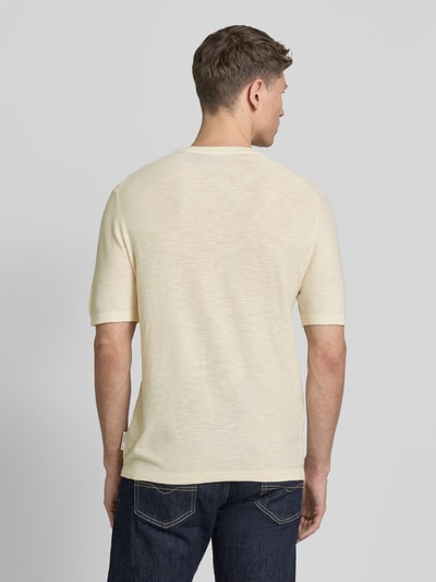 Marc O'Polo Regular Fit T-Shirt aus Baumwoll-Leinen-Mix Offwhite 5