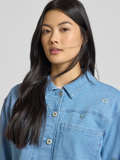 ICHI Relaxed Fit Jeansjacke mit Brusttaschen Modell 'JAELLA' Jeansblau 3