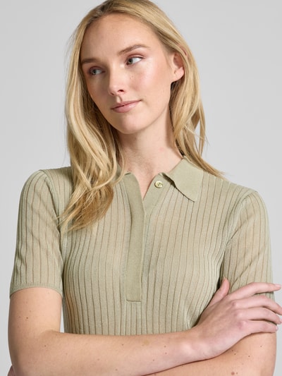 Marella Strickshirt mit Strukturmuster Modell 'TORBOLE' Khaki 3