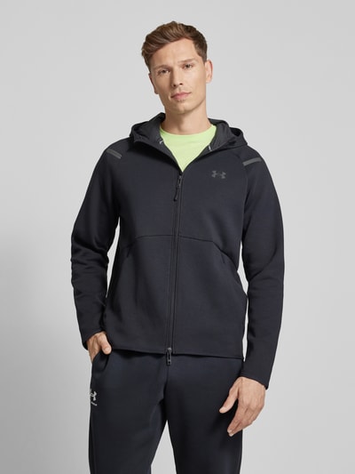 Under Armour Sweatjack met tweewegsritssluiting, model 'Unstoppable' Zwart - 4