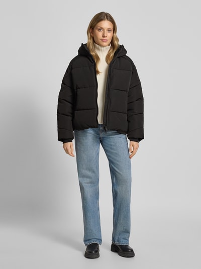 WITHBLACK Kurtka pikowana o kroju regular fit z dwustronnym zamkiem błyskawicznym Czarny 1