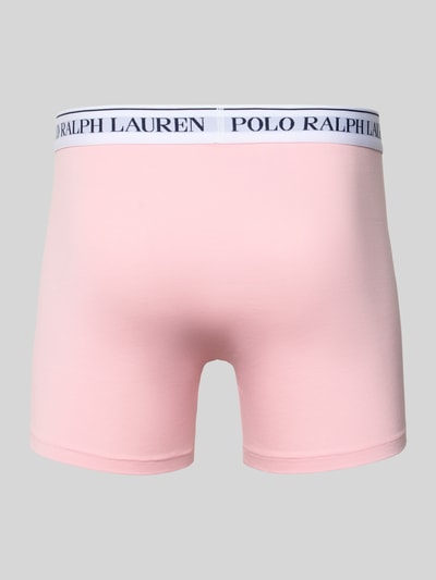 Männermodel trägt Trunks aus Baumwoll-Mix im 3er-Pack von Polo Ralph Lauren Underwear, Optik: Unifarben, Label-Bund, Bundabschluss: elastisch, Multipack: 3er-Pack, Material: Baumwoll-Mix, Ganzkörperansicht Rückansicht.