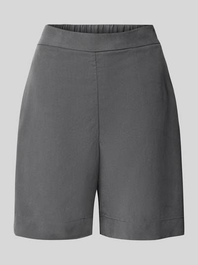 Produktfoto, Straight Fit Shorts und Leinen-Anteil von Marc O'Polo, Optik: Unifarben, Passform: Straight Fit, Bundabschluss: Elastisch, seitliche Eingrifftaschen