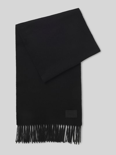 HUGO Schal mit Logo-Patch Modell 'D-SCHAL' Black 1