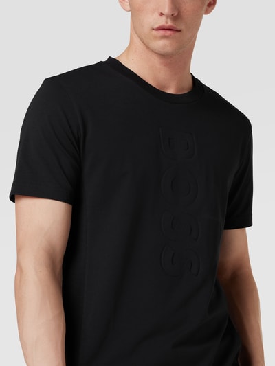 BOSS Green T-Shirt mit Label-Details Modell 'Tee' Black 3