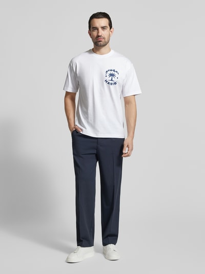 Strellson Koszulka T-shirt z czystej bawełny, krój regular fit, model 'KARAN' Biały 1