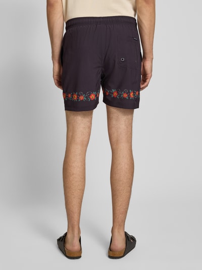 SANTA CRUZ Zwembroek met elastische band, model 'CABANA' Zwart - 5