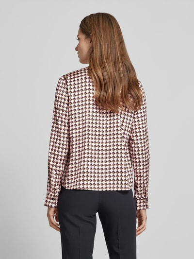 Christian Berg Woman Selection Regular fit blouse van satijn met blinde knoopsluiting Felroze - 5