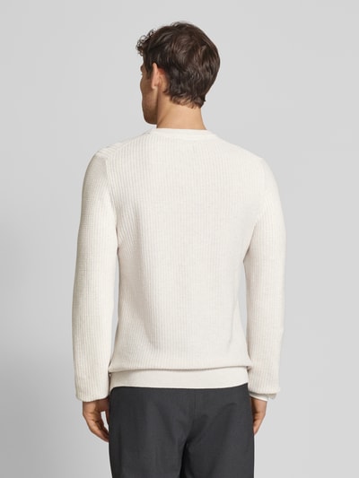 MCNEAL Strickpullover mit Strukturmuster Offwhite Melange 5