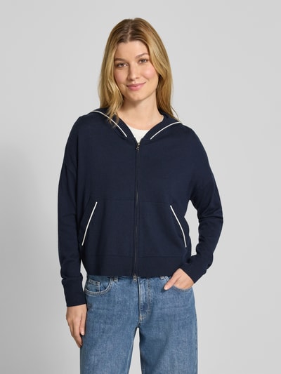 Marc Cain Strickjacke aus Woll-Mix mit Kaschmir-Anteil Marine 4