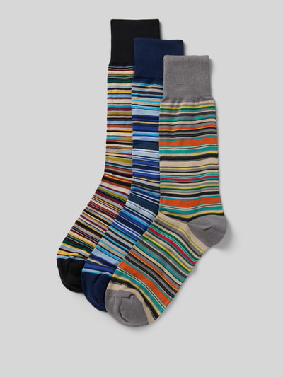 PAUL SMITH Socken im 3er-Pack mit gerippten Bündchen Black 1