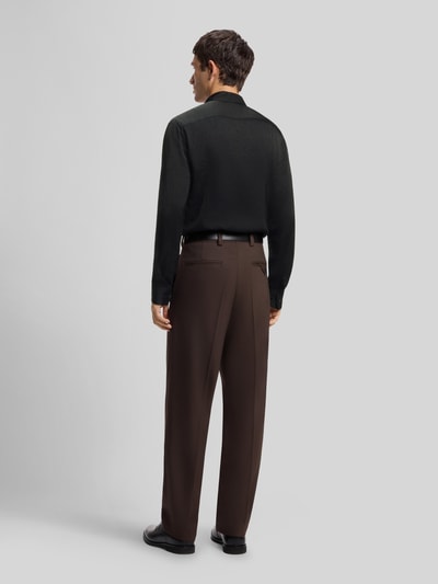 HUGO Slim Fit Businesshemd aus Viskose mit Jacquardstruktur Modell 'KENNO' Black 5