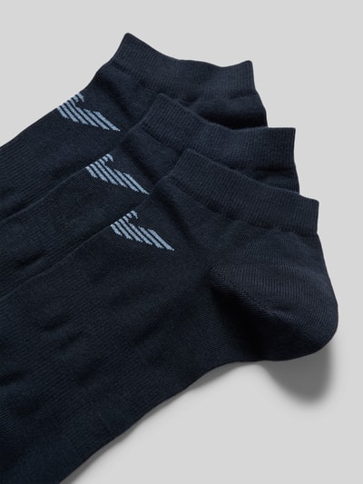 Emporio Armani Socken mit Label-Print im 3er-Pack Marine 2