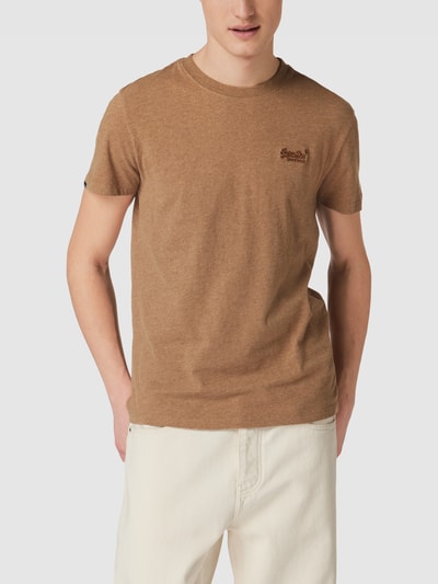 Superdry T-shirt met logostitching Petrol - 4