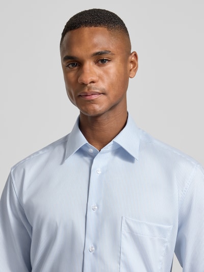 ETERNA Comfort Fit Business-Hemd aus Baumwolle mit Kentkragen Bleu 3