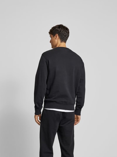 MAISON KITSUNE Sweatshirt mit Label-Stitching Black 5