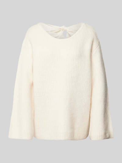 Gina Tricot Strickpullover mit Trompetenärmeln Offwhite 2