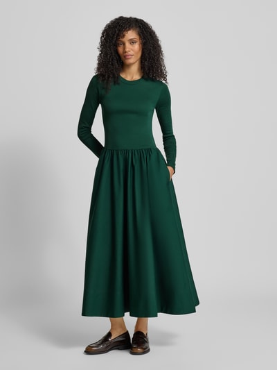 Polo Ralph Lauren Sukienka midi z okrągłym dekoltem Ciemnozielony 4