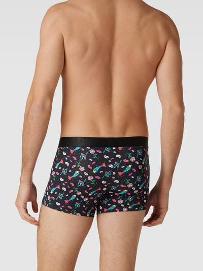 HOM Boxershort met all-over motief, model 'AMOUR' Zwart - 4