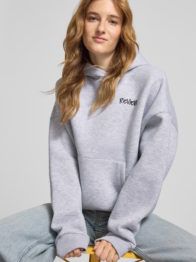 Review Bluza z kapturem o kroju oversized z nadrukiem z logo Jasnoszary melanż 3