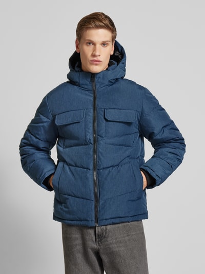 Jack & Jones Steppjacke mit Brusttaschen Marine Melange 4