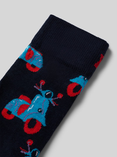 Produktfoto, Socken mit Motiv-Print Modell 'Scooter' von Happy Socks, elastyczna mieszanka bawełny, krój regular fit, nadruk z motywem skutera, logo