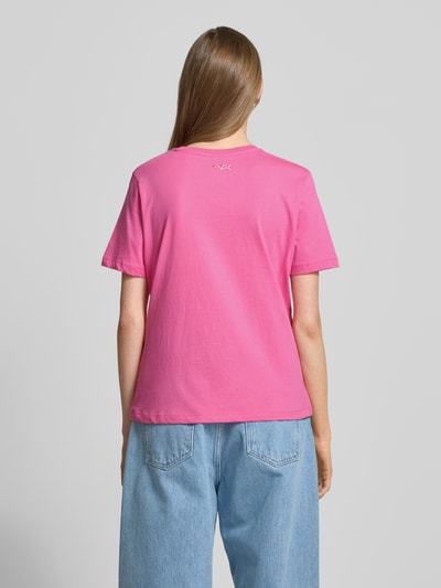 Pepe Jeans T-Shirt mit Label-Print Modell 'RUMER' Pink 5