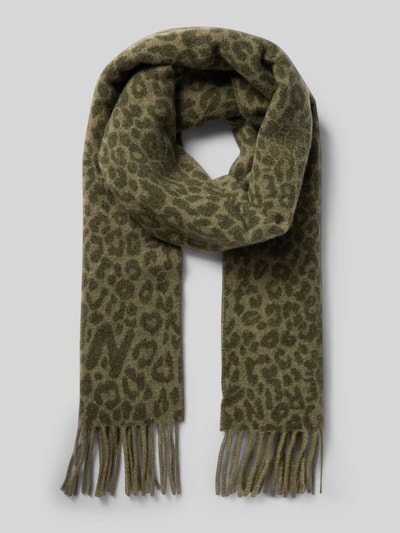 Lala Berlin Schal mit Fransen Modell 'Lala Scarf 5' Mittelbraun 1