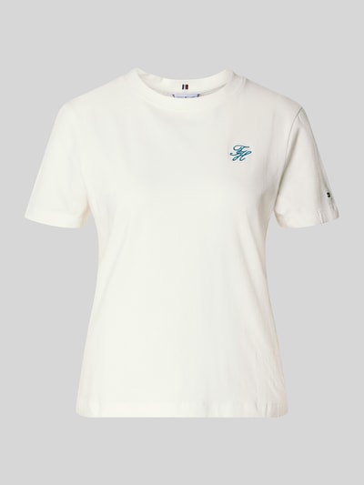 Tommy Hilfiger Regular Fit T-Shirt aus Baumwoll-Mix Ecru 2