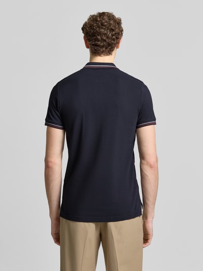 Geox koszulka polo o kroju slim fit z paskami w kontrastowym kolorze Granatowy 5
