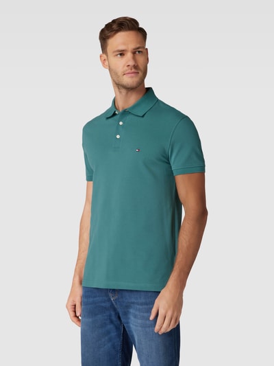 Tommy Hilfiger Poloshirt mit Logo-Stitching Petrol 4