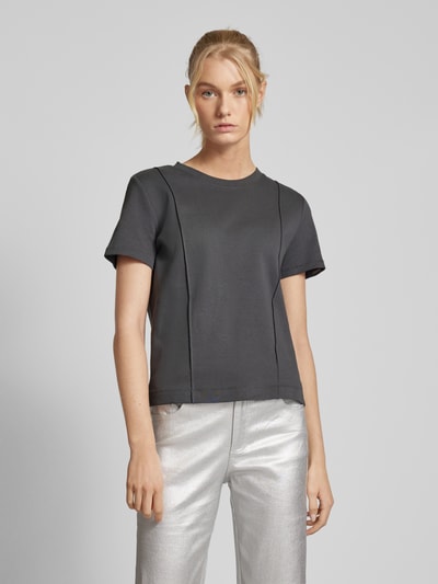 G-Star Raw T-Shirt mit Rundhalsausschnitt Modell 'Pintucked' Anthrazit 4