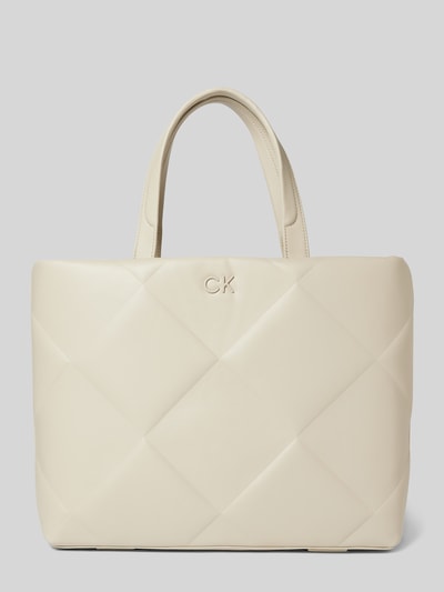 CK Calvin Klein Torba shopper z fakturowanym wzorem Kamienny 2