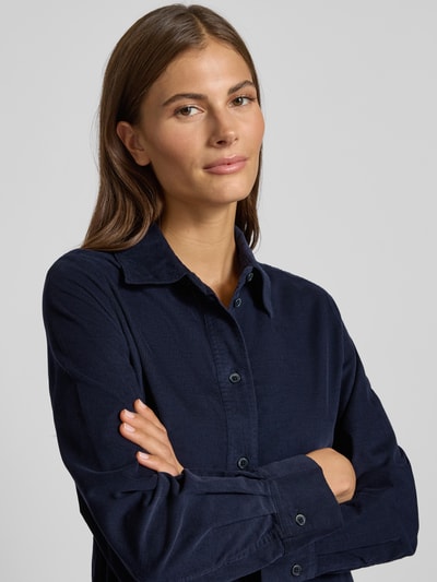 s.Oliver RED LABEL Relaxed Fit Cordkleid aus Baumwoll-Viskose-Mix Marine 3