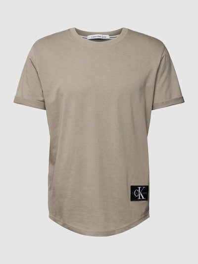 Calvin Klein Jeans T-shirt met labelpatch Beige - 2