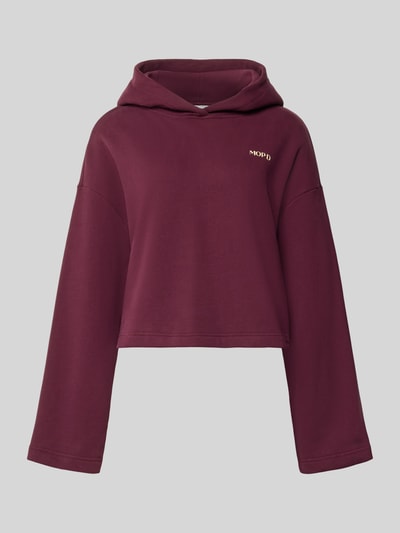 Marc O'Polo DENIM Boxy Fit Hoodie aus reiner Baumwolle  Bordeaux 1