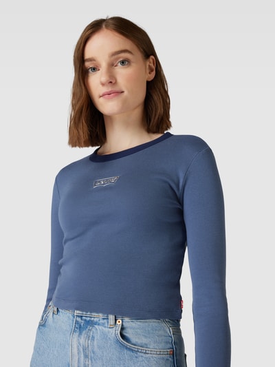 Levi's® Cropped Longsleeve mit Logo-Print Rauchblau 3